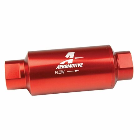 AERO-MOTIVE AN-10 Stainless Steel In-Line Fuel Filter, Red AEO12304